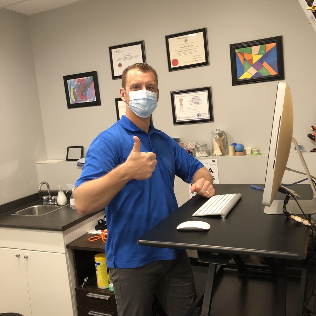saskatoon physiotherapy clinic with proper disinfecting and social distancing 